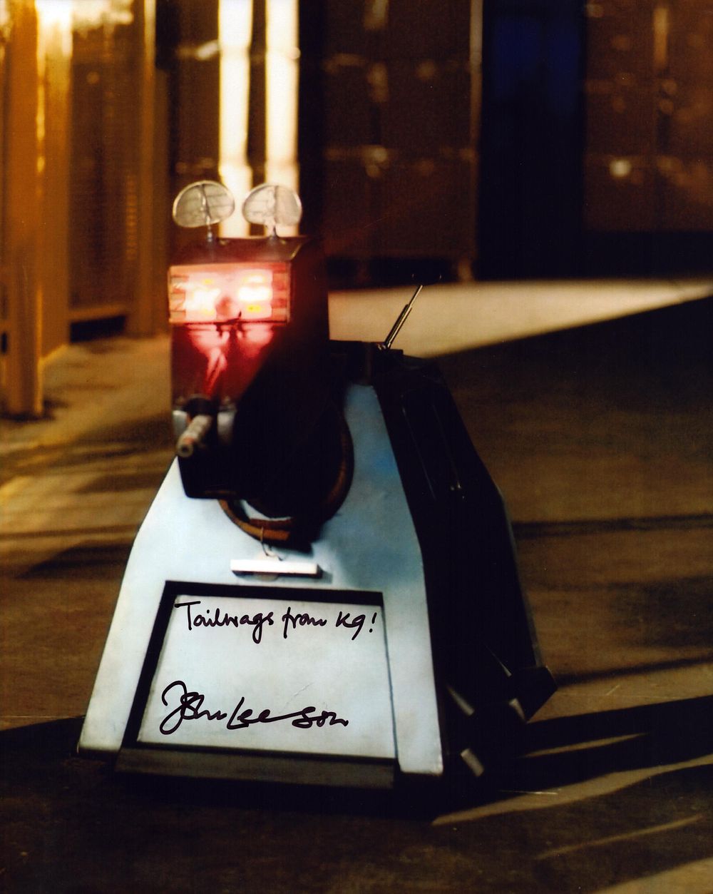 Lot 244: Dr Who John Leeson signed K9 colour 10...