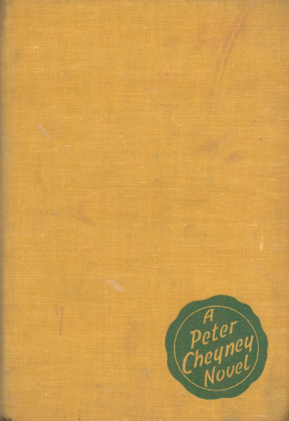 Lot 214: Peter Cheyney It Couldn't Matter Less Torn half...