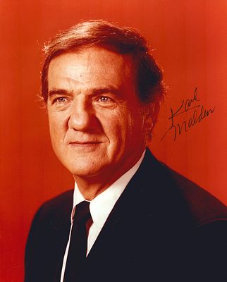 Karl Malden signed 10x8inch colour photo.
