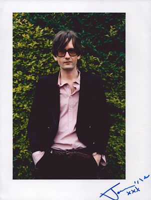 Jarvis Cocker signed 12x8inch colour photo.