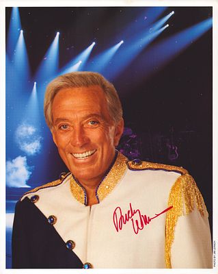 Andy Williams signed 10x8inch colour photo.