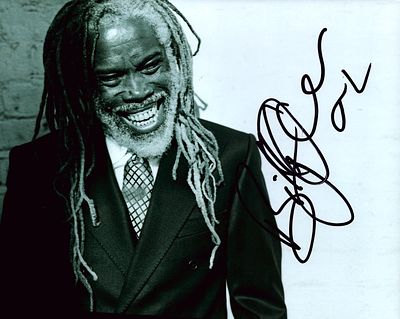 Billy Ocean signed 10x8inch black and white photo.