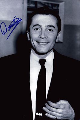 Al Martino signed 12x8inch black and white photo.