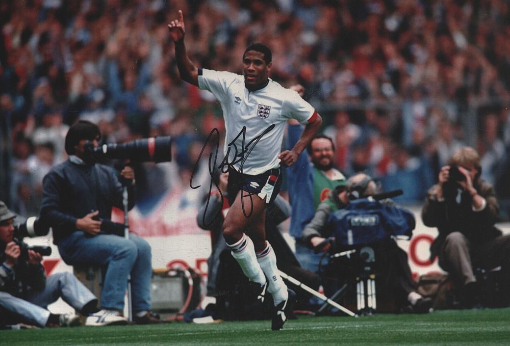 Lot 201: Autographed JOHN BARNES 12 x 8 Photograph: JOHN...