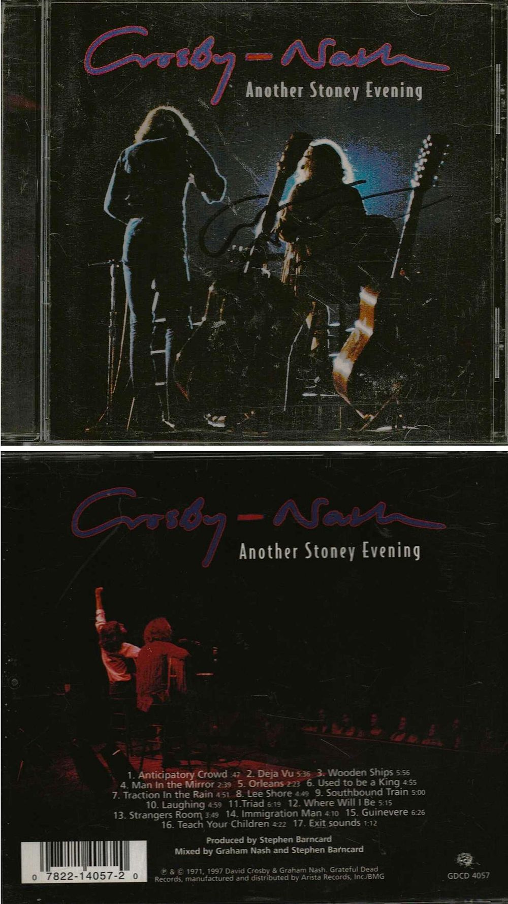 Lot 245: CROSBY & NASH signed Another Stoney Evening CD...