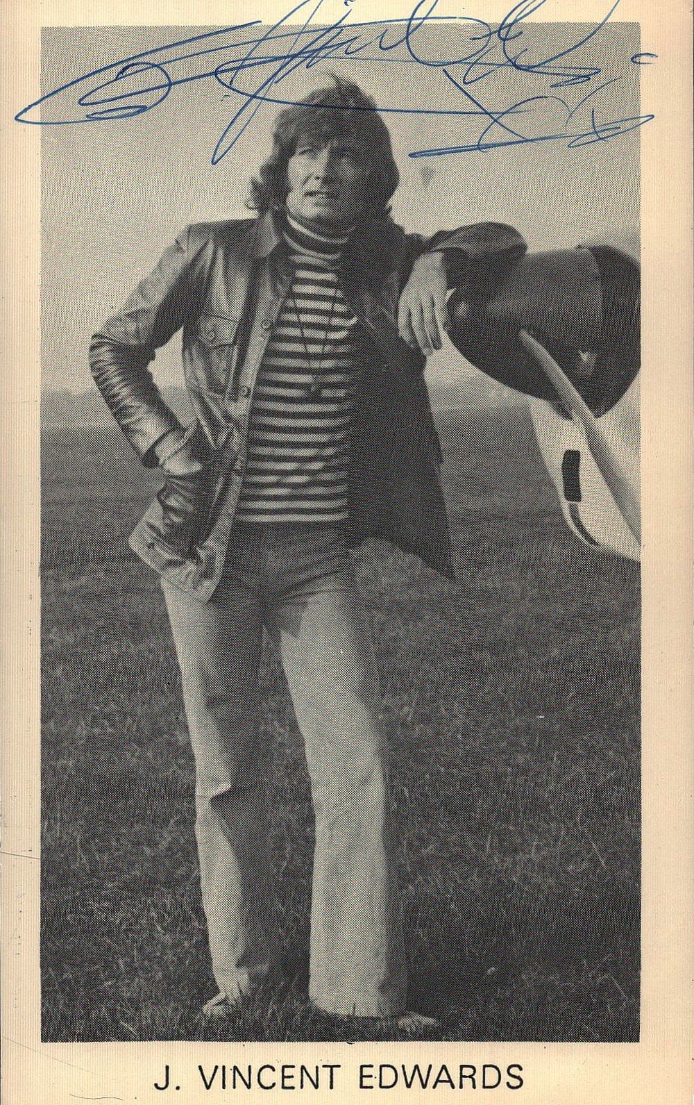 Lot 250: J. VINCENT EDWARDS Singer signed Promo Photo.