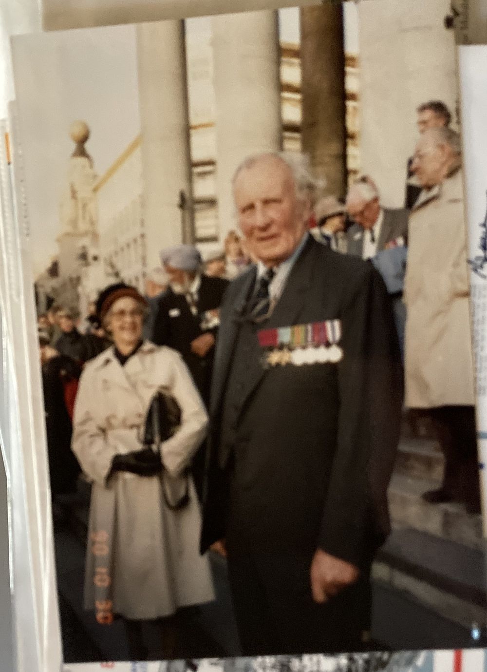 Lot 303: Victoria Cross Rod Learoyd VC signed to back...