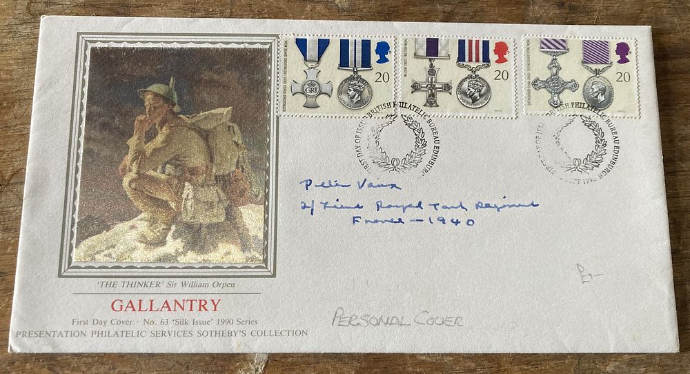 Lot 161: Gallantry FDC 1990 The Think Sir William Orpen...