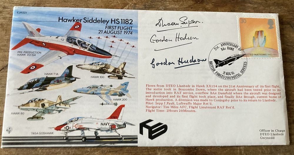Lot 269: RAF EJA(S)1 Hawker Siddeley HS1182 1st flight 21...