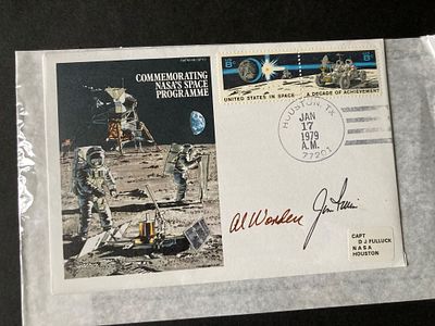 HASP10c NASA Space programme Signed A. M. Worden J B Irwin NASA astronauts. 17 Jan 1979 Houston 