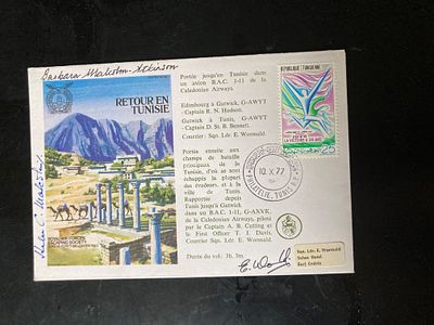 Wife and daughter of Wg Cdr Hugh Malcolm VC signed Escape from Tunisia cover RAFES SC19d. 