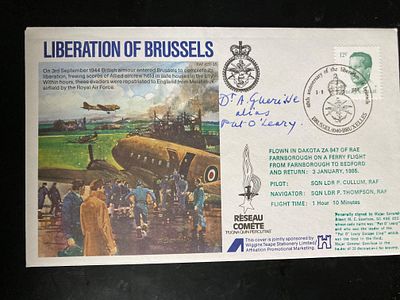 RAF Signed Cover Signed Soe Pat O" Leary Signed Cover 30 Of Only 50. Liberation of Brussels 