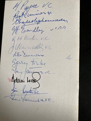 1983 13th REUNION DINNER OF VC and GC ASSOCIATION MULTI SIGNED BOOKLET. Approx size 8" x 5". 