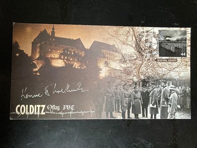 WW2 Colditz Castle POW Kenneth Lockwood signed 2000, Colditz Oflag cover. Captain Kenneth 