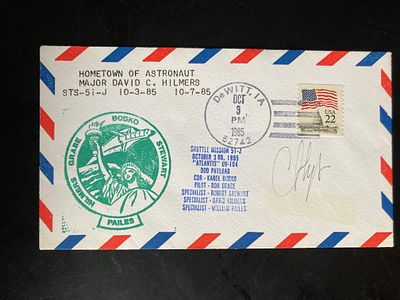 Cosmonaut Clauidie Andre-Deshays (now Haignere) signed Space Shuttle Mission 51-J Atlantis 