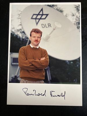 Astronaut Dr. Reinhold Ewald signed 7x5inch colour photo. In 1990, he was selected to the 
