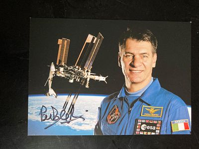 Astronaut Paolo Nespoli signed 6x4inch colour promo photo. Space missions: STS-120, Soyuz 