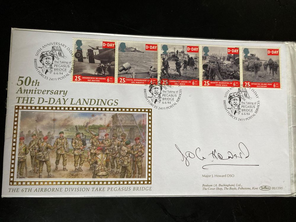 Lot 161: Major John Howard DSO Signed The D-Day Landings-50th...