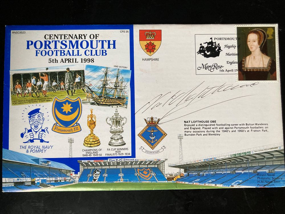 Lot 164: Football legend Nat Lofthouse OBE signed Centenary of...