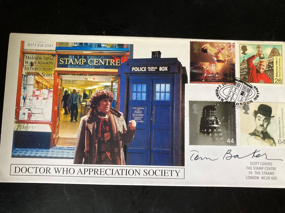 Lot 166: Dr Who Tom Baker signed 1999 Millennium Scott...