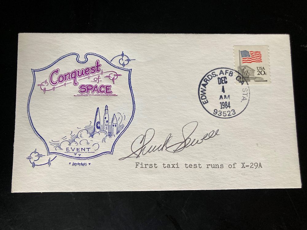 Lot 176: Very Rare Test pilot Chuck Sewell X29a signed...