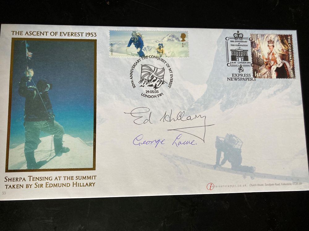 Lot 181: Sir Edmund Hillary and George Lowe signed on...