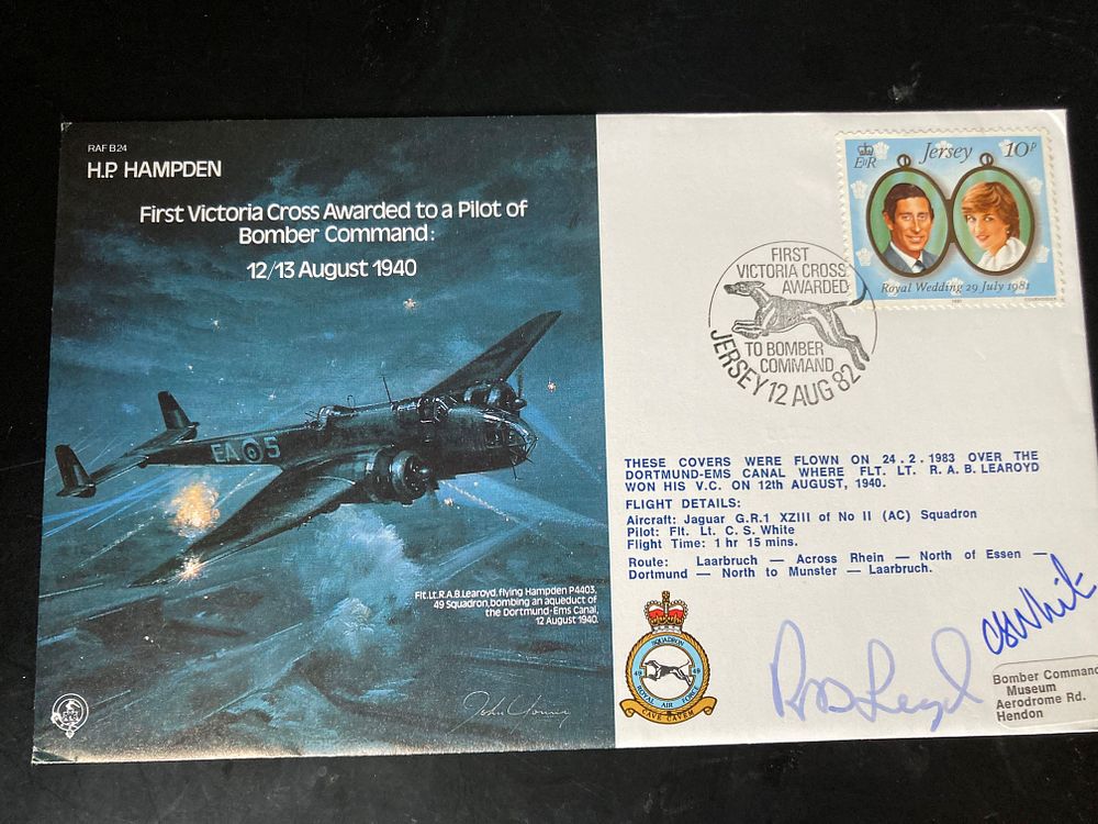 Lot 192: 1st Victoria Cross awarded Bomber Command Signed. 12...