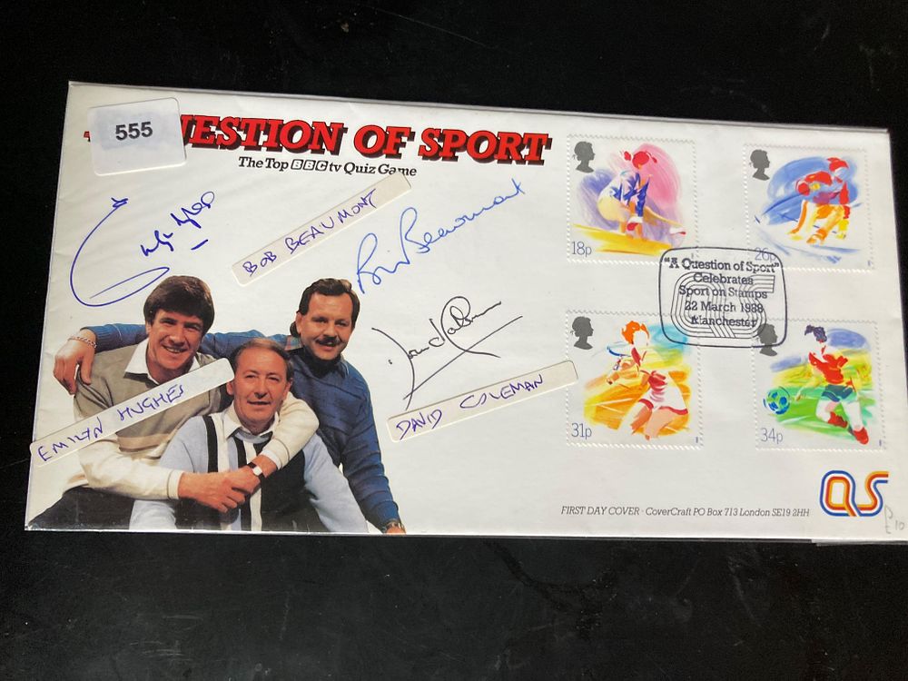 Lot 197: Question of Sport Multiple signed 1988 Covercraft Sport...