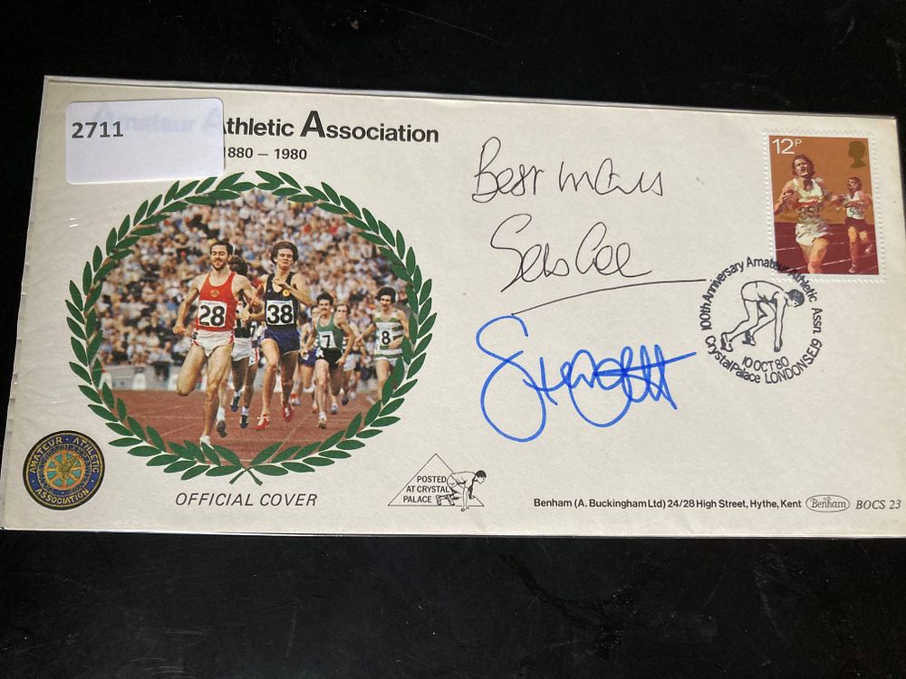 Lot 198: Olympic running rivals Seb Coe and Steve Ovett...