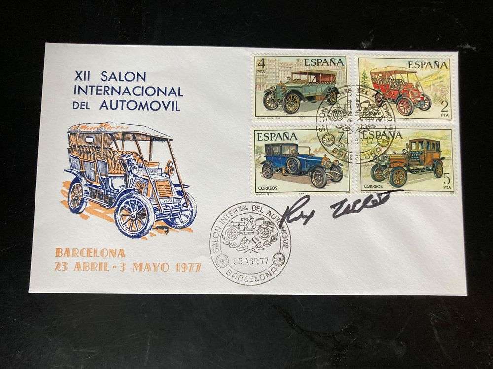 Lot 204: NASCAR legend Rex Allen White signed 1977 Spanish...
