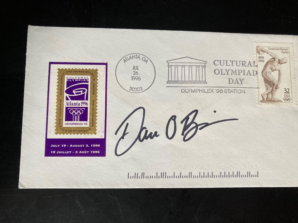 Lot 215: Olympic Decathlon legend Daniel Dion O'Brien signed 1996...