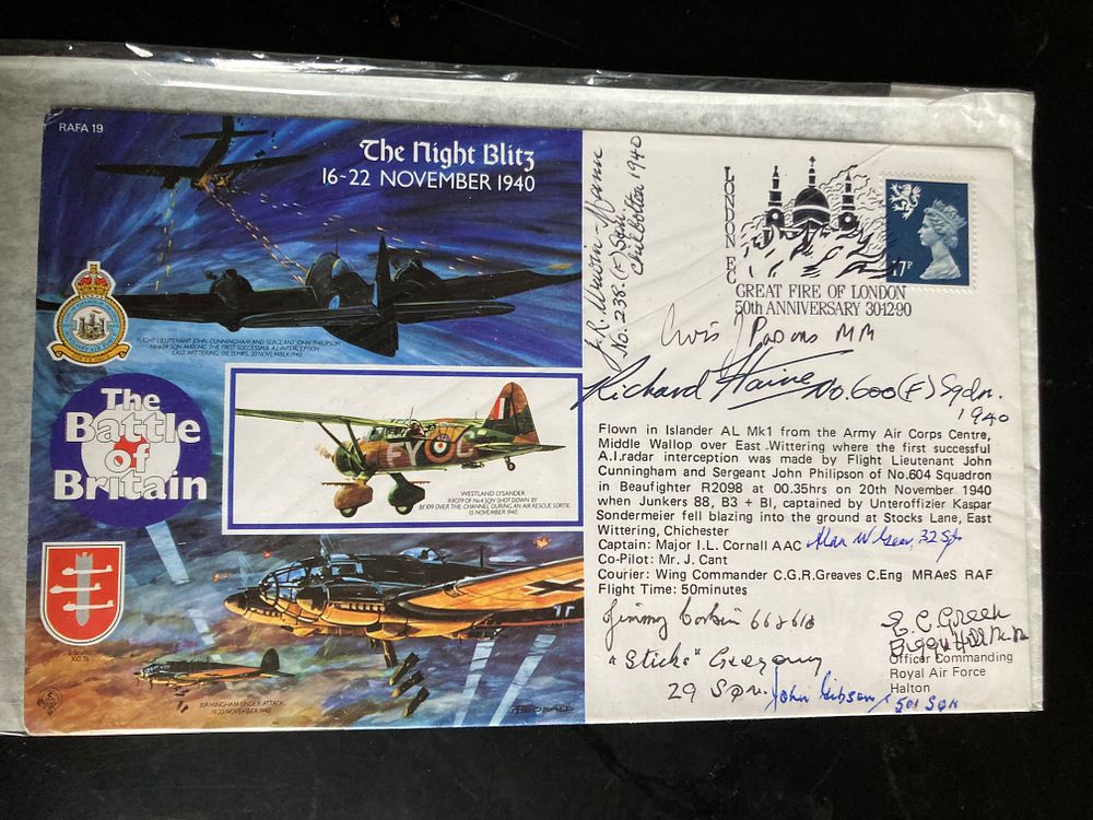 Lot 221: WW2 Rare Battle of Britain pilot J Unwin...