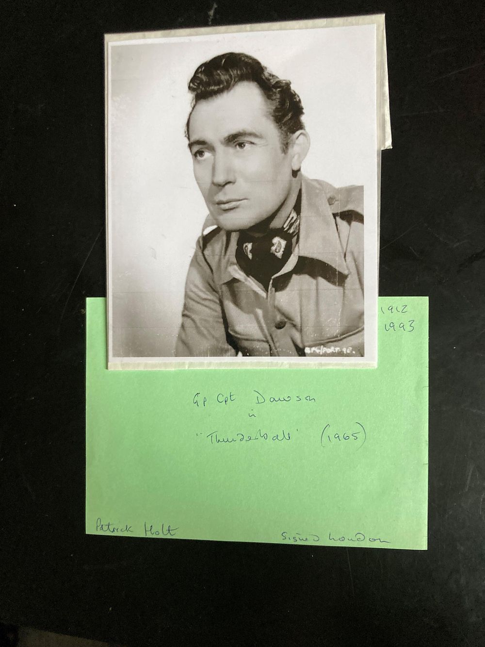 Lot 244: James Bond Thunderball Patrick Holt signed album page...