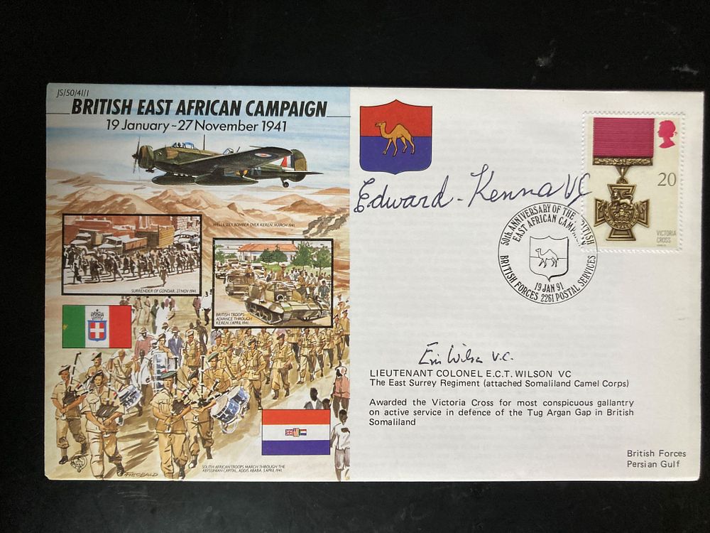 Lot 246: Victoria Cross winners Edward Kenna VC Eric Wilson...