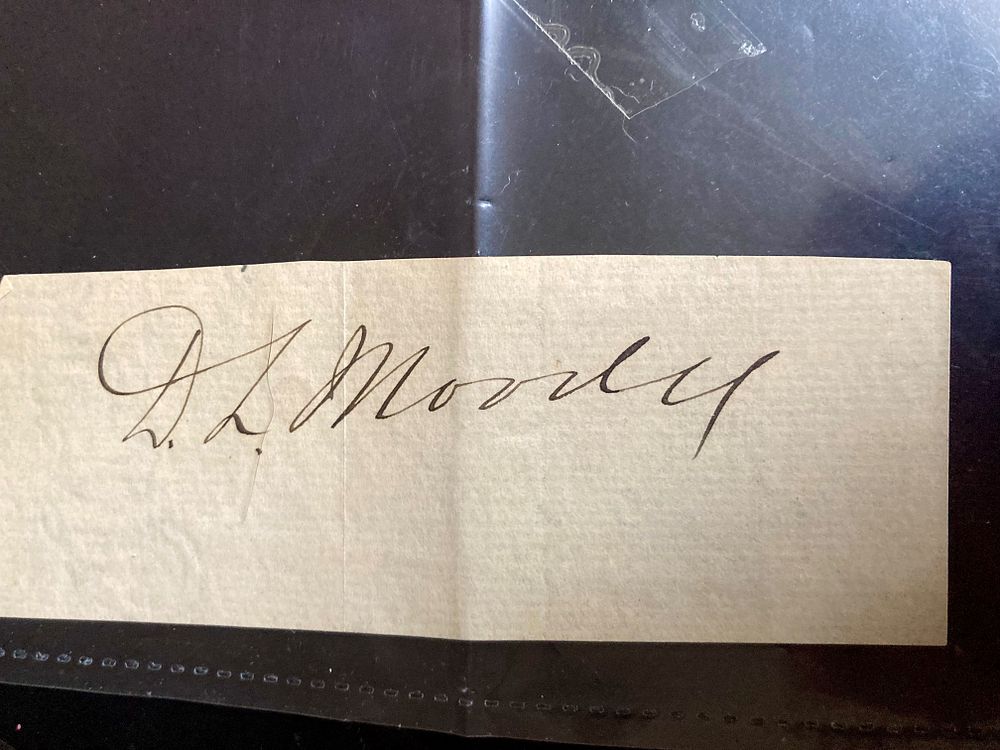 Lot 252: American evangelist and publisher Dwight L. Moody signature...
