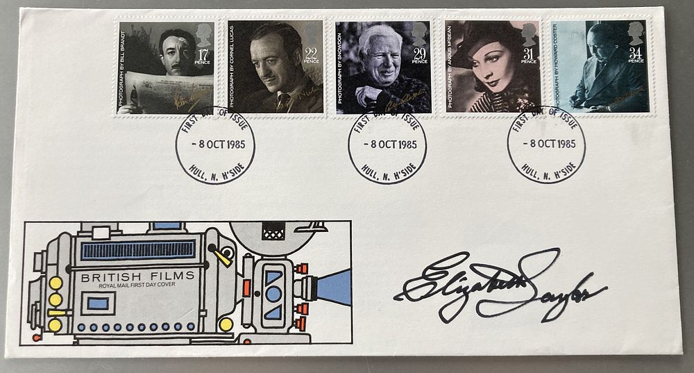 Lot 255: Legendary Actress Elizabeth Taylor Signed British Films FDC...