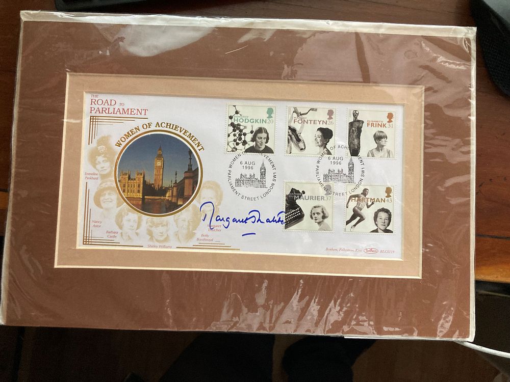 Lot 263: Prime Minister Margaret Thatcher signed Benham 1996 Women...