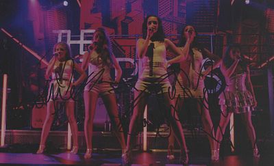 The Saturdays multi signed 12x8imch colour photo includes Frankie Bridge, Mollie King, Rochelle 