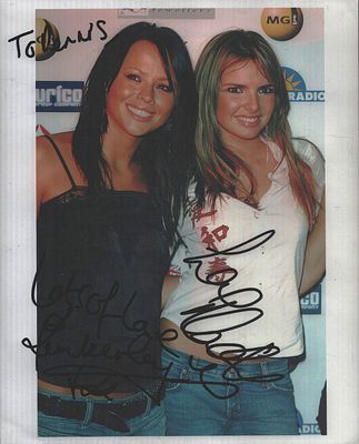 Nadine Coyle and Kimberley Walsh signed 10x8inch colour photo.