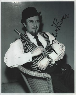 Acker Bilk signed 10x8inch black and white photo.