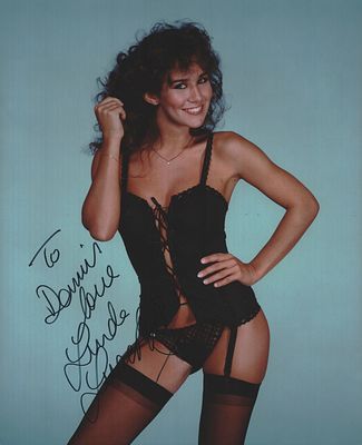 Linda Lusardi signed 10x8inch colour photo. Dedicated.
