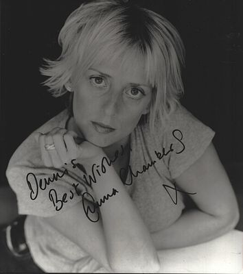 Emma Chambers signed 10x8inch black and white photo.