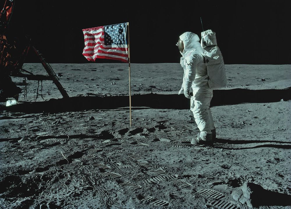 Lot 171: Space Neil Armstrong Apollo 11 moon walk 12x8inch...