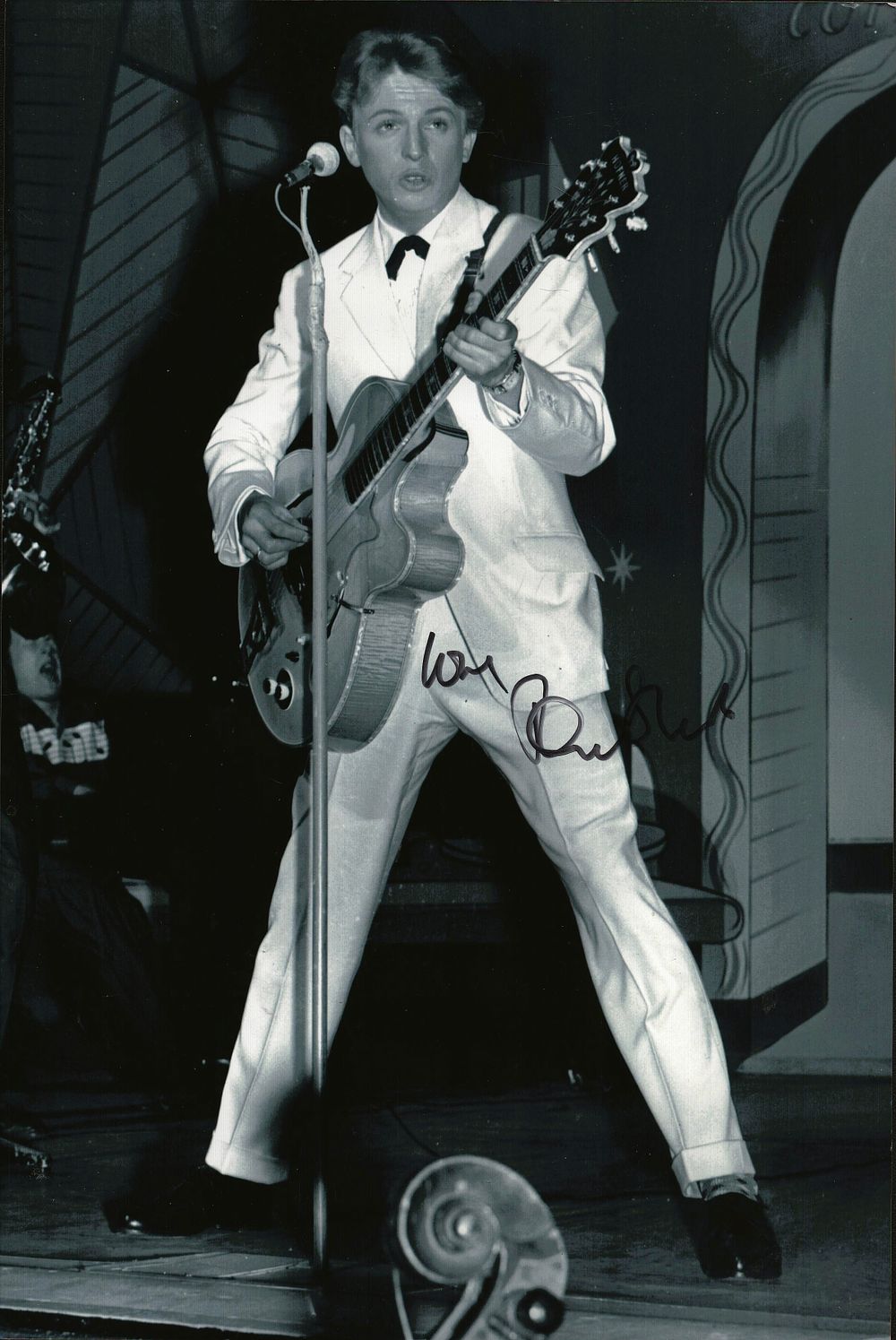 Lot 199: Tommy Steele signed 10x8inch black and white photo.