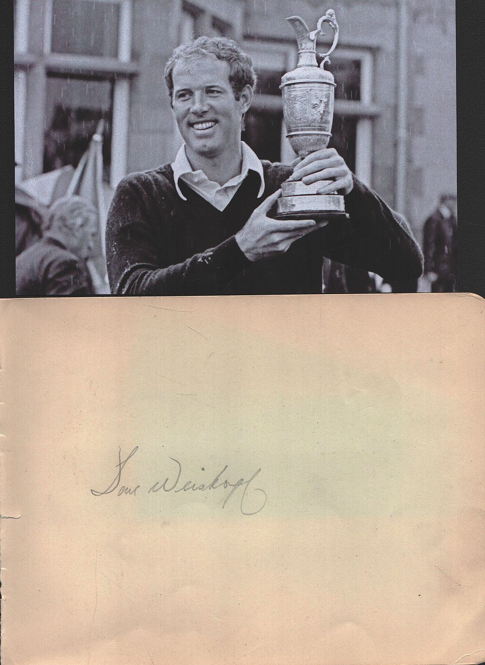Lot 250: Golf Tom Weiskopf signed 6x5inch album page with...
