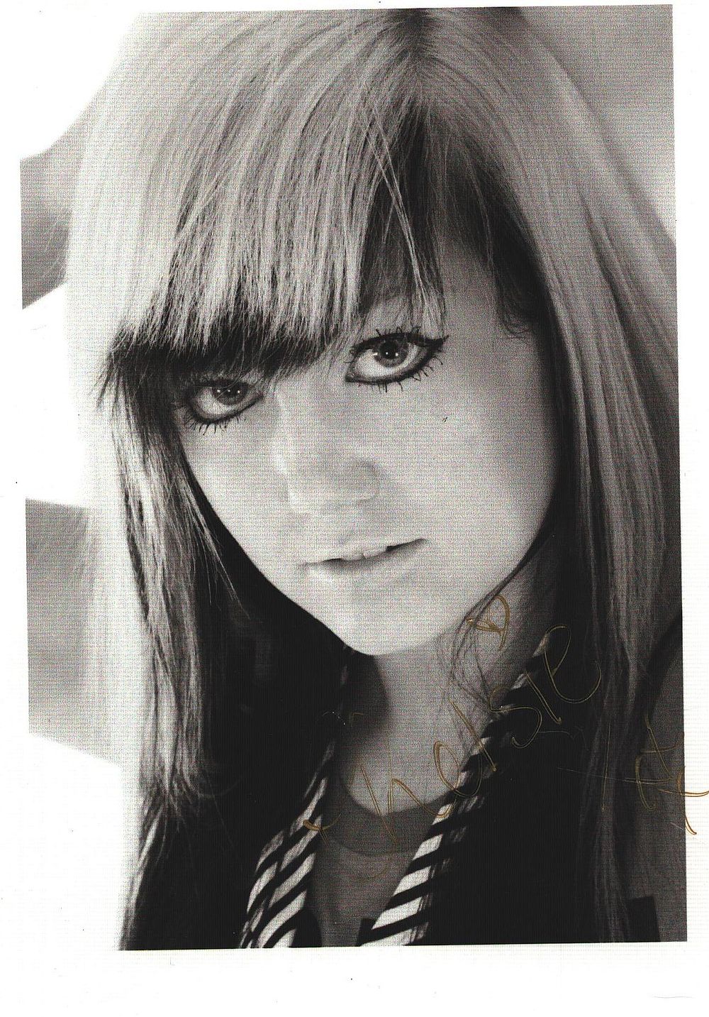 Lot 252: Chelsie Padley signed 6x4inch black and white photo.