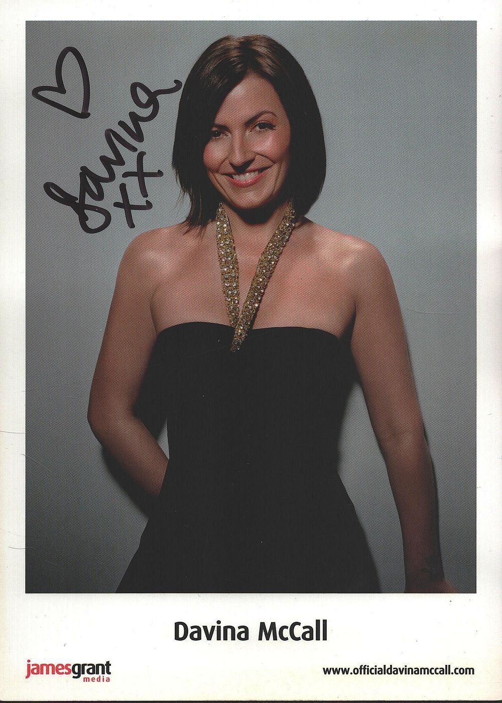 Lot 254: Davina McCall signed 7x5inch colour promo photo.