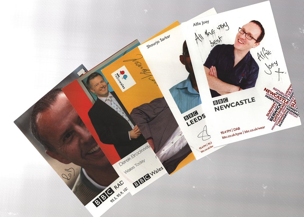 Lot 272: Radio presenters’ collection 5, signed promo photos Includes...