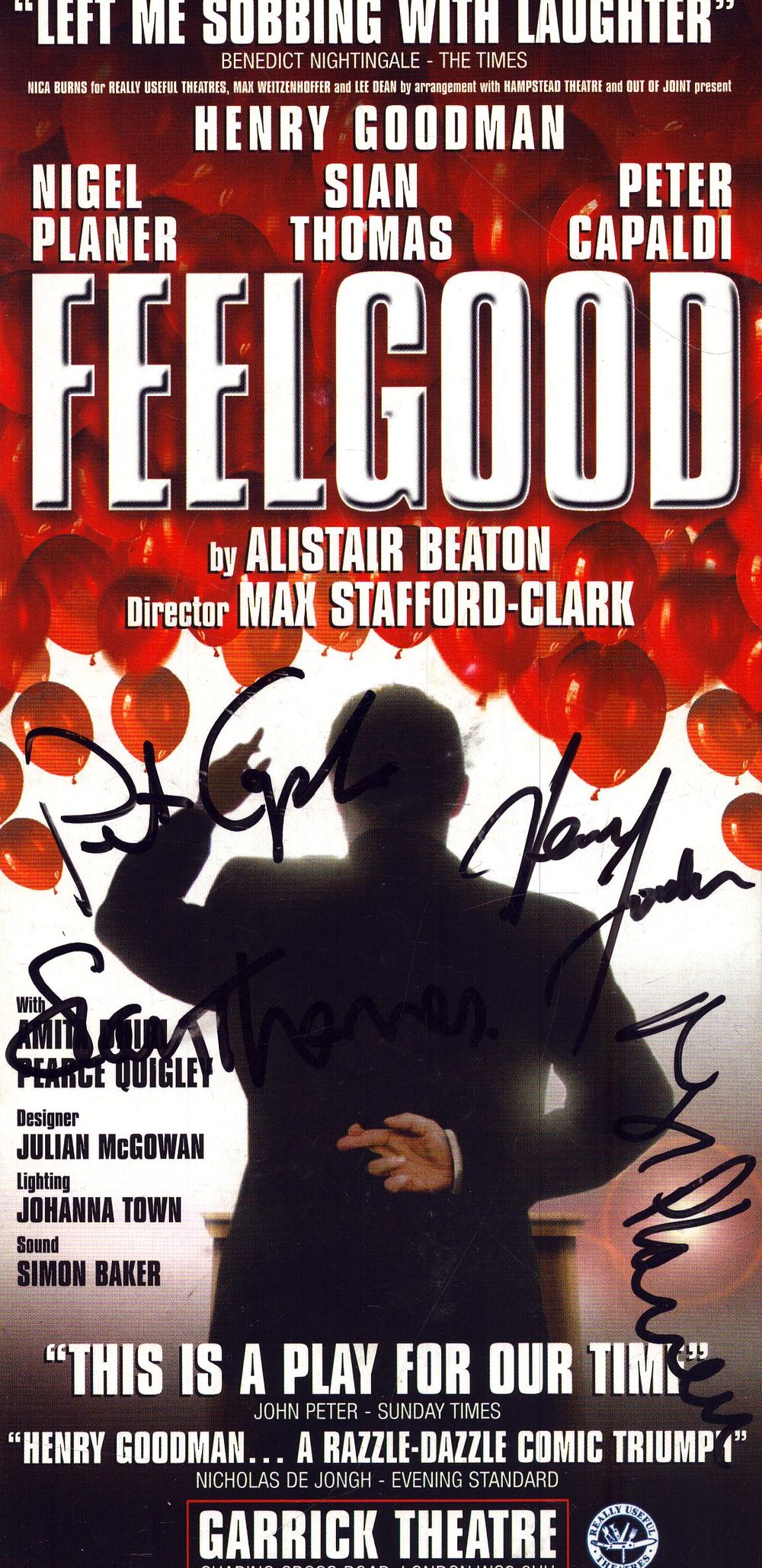 Lot 290: Nigel Planer, Sian Thomas and Peter Capaldi signed...