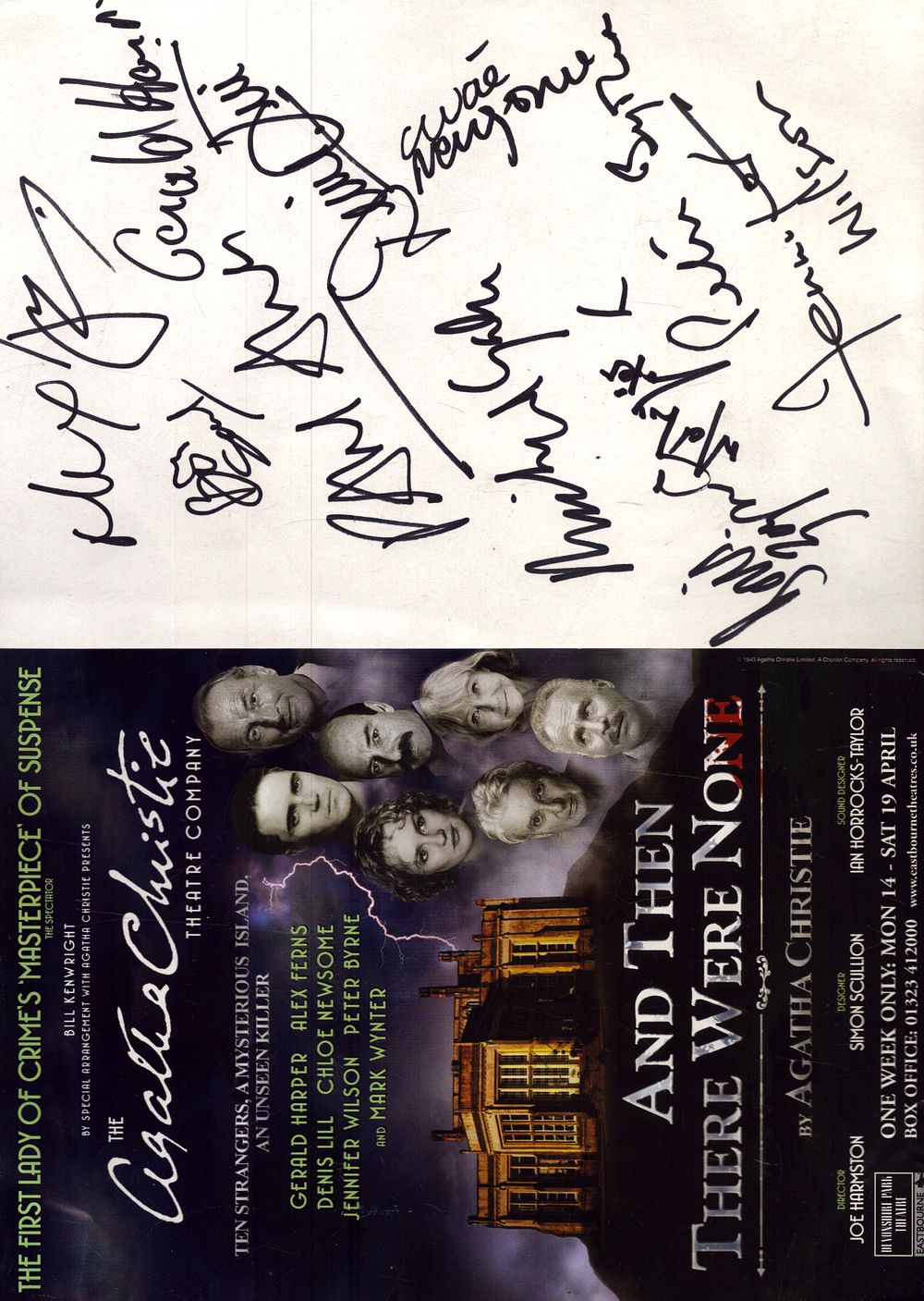 Lot 294: And then there were None 11x8inch multi signed...